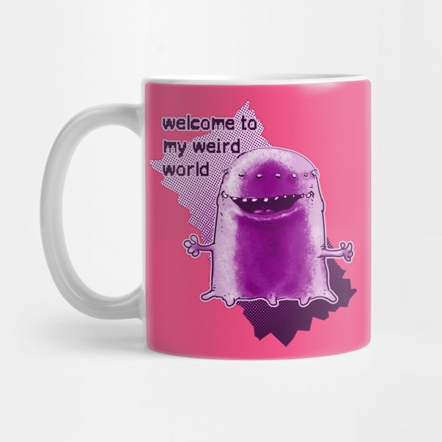 welcome to my weird world funny alien cartoon by anticute